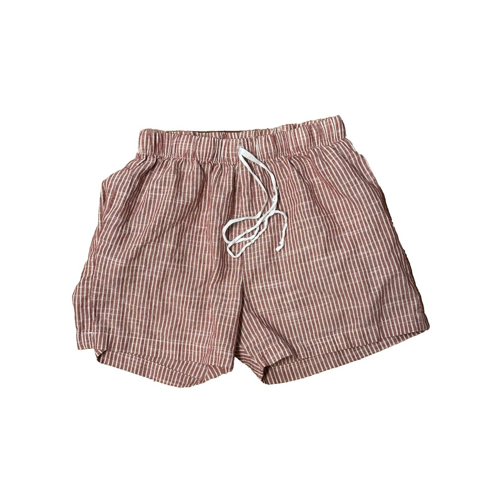Lov It Women's Size Medium Red White Striped‎ Shorts